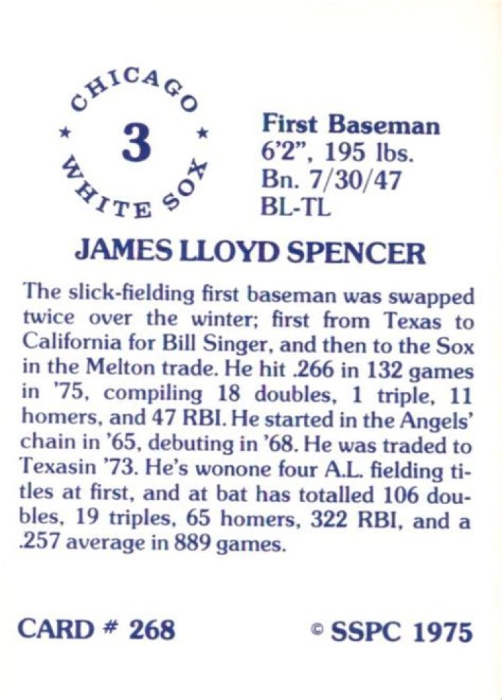 1976 SSPC 268 Jim Spencer Trading Card Database