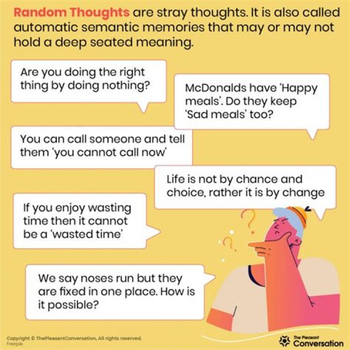 220 Random Thoughts Weird Thoughts to Ponder Funny Random Thoughts