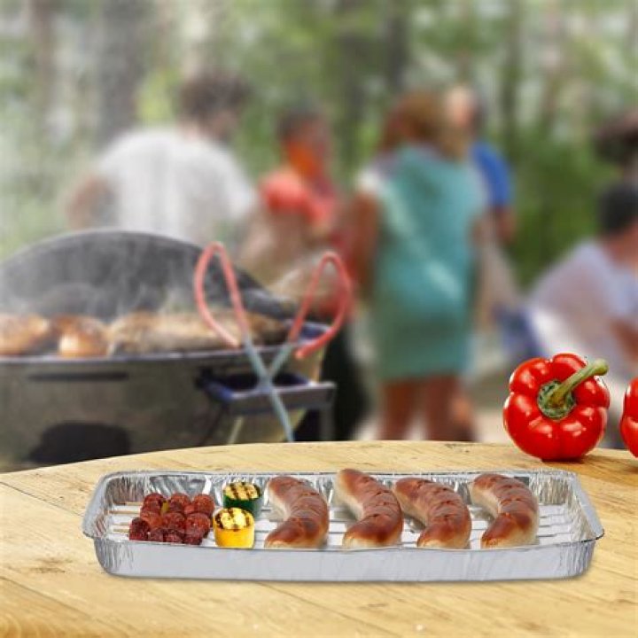 24 People BBQ Barbecue Aluminum Frying Grill Pan Plate Non Stick