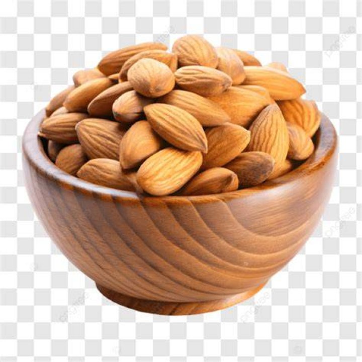 Almond in Wooden Bowl on Table Stock Image Image of close, healthy