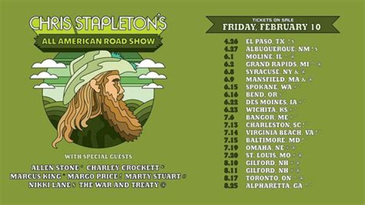 Chris Stapleton tour 2023 Where to buy tickets, schedule