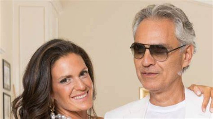 Dazzling in white! Andrea Bocelli poses in rare snap with stunning wife