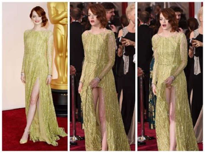 Emma Stone has wardrobe malfunction winning Best Actress at Oscars 2024