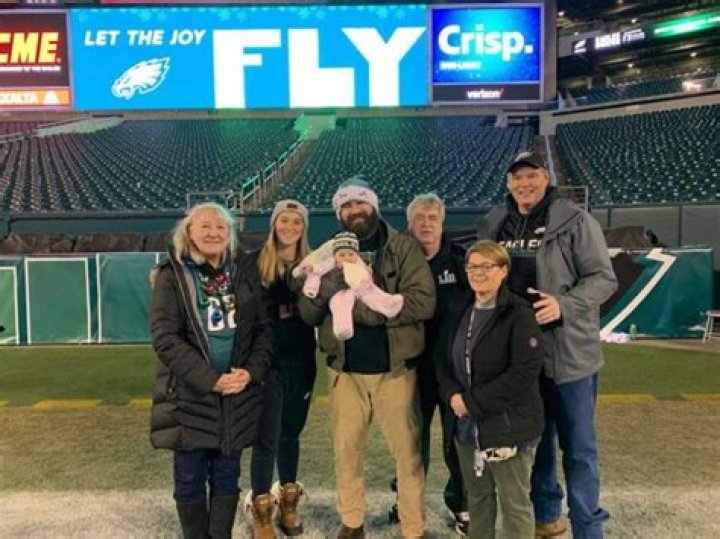 Jason Kelce Daughter Hiking Football Wyatt Kelce Imitating Father