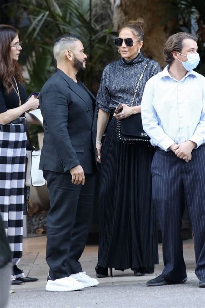 Jennifer Lopez Lunches With Manager Benny Medina On 'Marry Me' Premiere