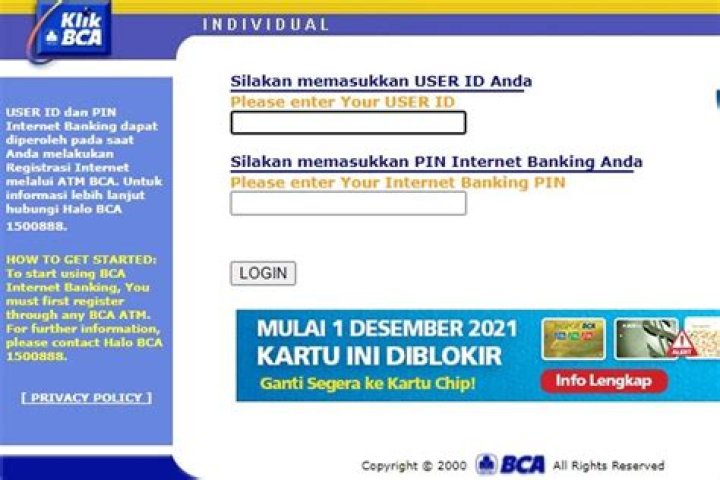 KlikBCA Cara mendaftar dan mengaktifkan banking BCA