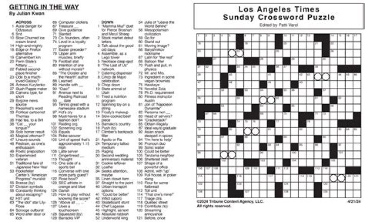 LA Times Crossword 15 Jan 23, Sunday Knowledge and brain activity