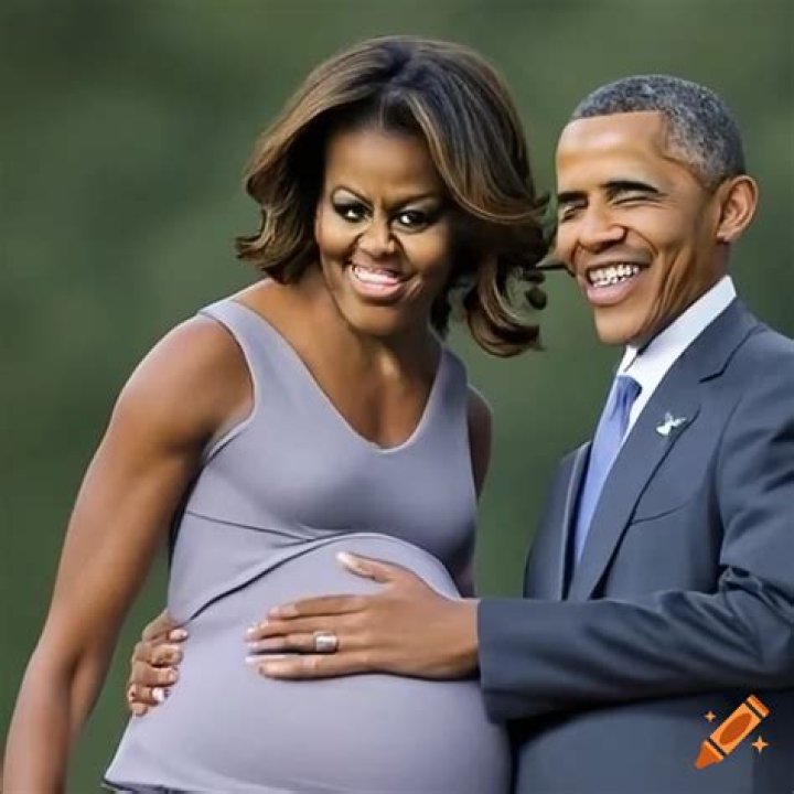 Michelle Obama pregnant in 2008
