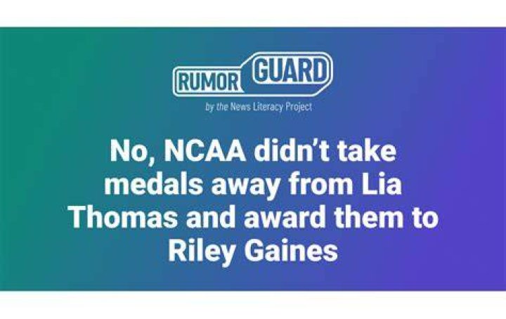No, NCAA didn’t take medals away from Lia Thomas and award them to