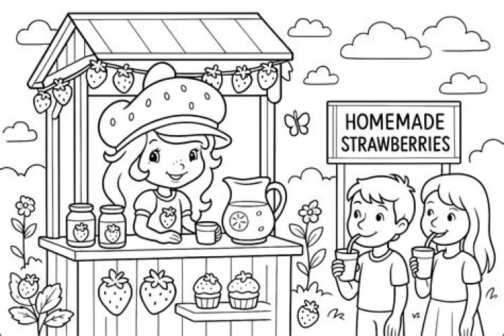 Strawberry Stand for Kids Big Kid or Little Kid Singletier Etsy
