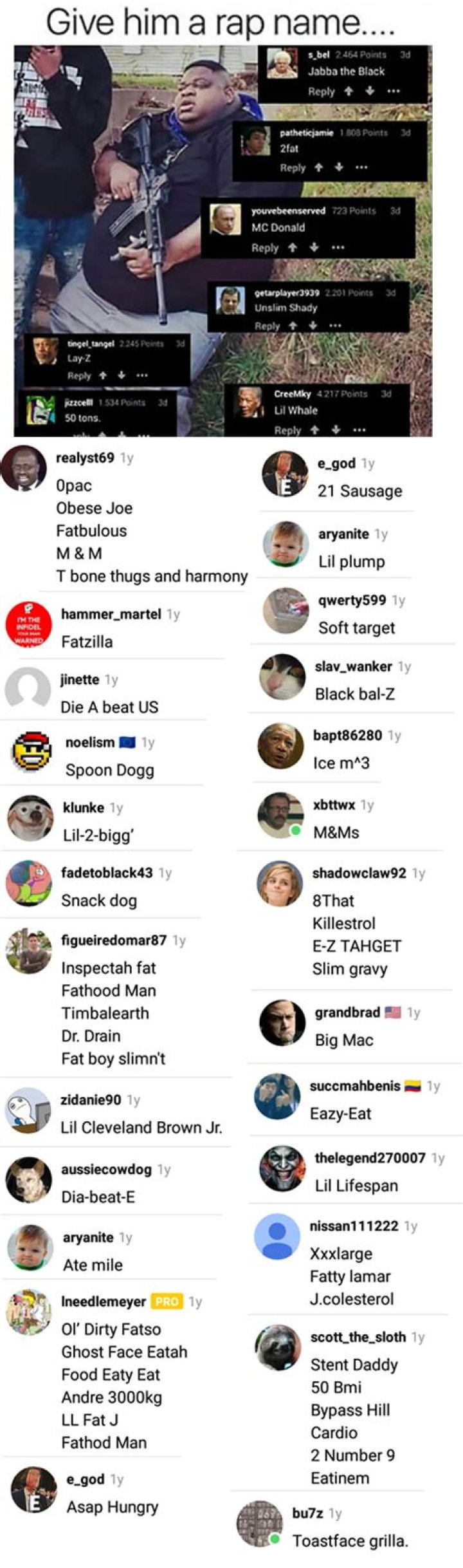 The best rapper names 9GAG