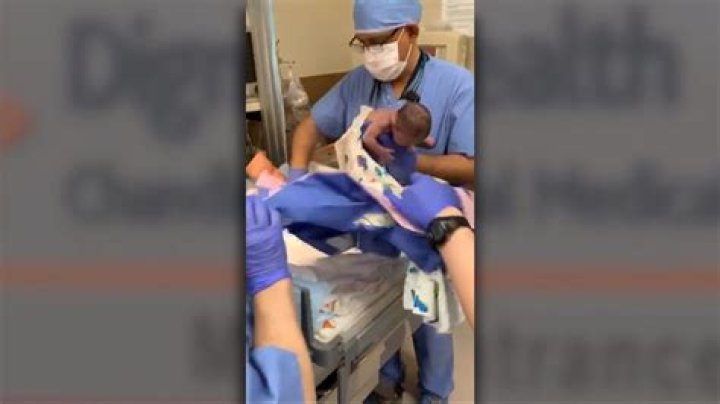 Video Newborn dropped on head in delivery room