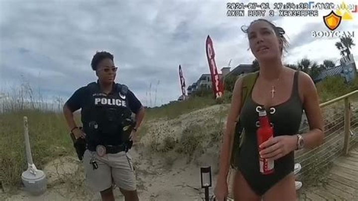 Woman Arrested on Beach And Caught Doing an Intimate